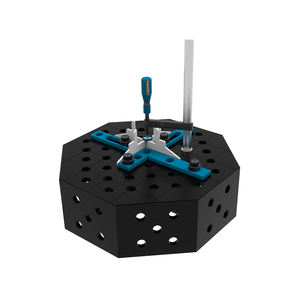 SteelMax OCT 0.6x0.6m GPPH octagonal <b>welding</b> <b>bench</b>, 15mm thick, 28mm holes, diagonal grid - Product Image 2