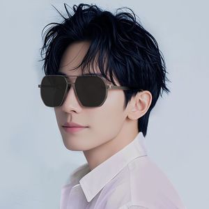 Lunettes de soleil tendance TikTok en aluminium et magnésium pour hommes, protection UV400, verres jaunes vision nocturne, conduite en extérieur, photochromiques Type 3 - Product Image 6