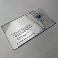4 NOUVELLES cartes de visite transparentes en acrylique de luxe avec logo découpé à l'emporte-pièce Graphiques Cartes de visite pour événements
