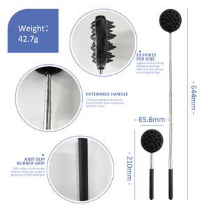 Alça extensível portátil extensível aço inoxidável telescópica massagem ferramenta extensível volta <span class=keywords><strong>scratcher</strong></span> para homens mulheres - Product Image 5