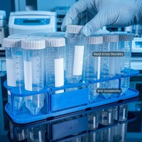 Lot de 50 tubes de centrifugation stériles de 50 ml, jetables, pour laboratoire, pour l'expérimentation biologique et la collecte d'échantillons
