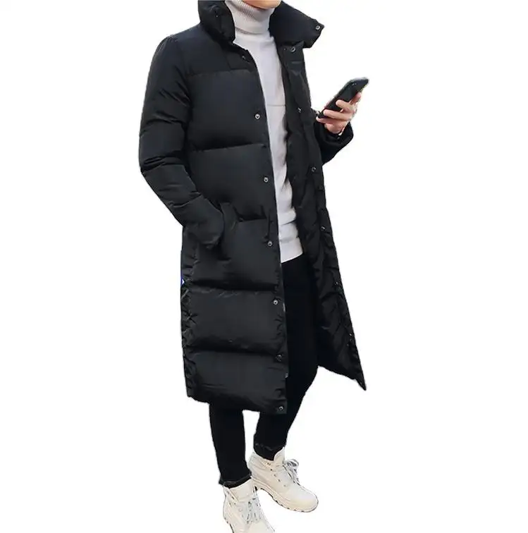 Best Selling Plus Size Winter men's Jacket Long Casual Stand Collar Puffer Jacket Windbreaker Heavy Coat outwear 2022