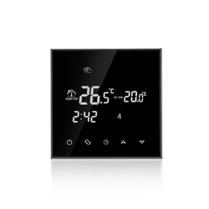 HYSEN WIFI Tuya Touch Screen Square Underfloor Heating Thermostat Programmable Radiant Floor Heating System