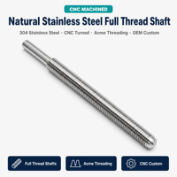 Tige filetée complète en acier inoxydable usinée CNC sur mesure LAIDNUO, vis à billes Acme, axe de précision pour mouvement linéaire OEM