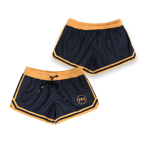 Pantalones cortos de baloncesto recortados con contraste de colores Pantalones cortos de entrenamiento para correr con logotipo bordado personalizado - Product Image 1
