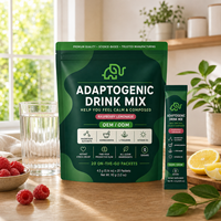 Poudre de supplément de santé végétalien Ashwagandha adaptogène en gros OEM/ODM pour femmes, pour la mémoire, le sommeil et le soulagement du stress, marque privée