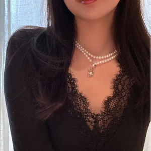 Collar de Perlas de Agua Dulce Naturales de Zhuji, 5-5.5mm, Casi Impecables, Diseño de Círculo Completo de Aurora, para un Uso Versátil - Product Image 1