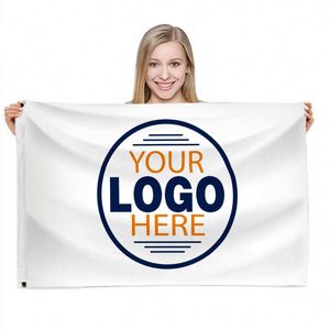 Factory Wholesale Dye Sublimation Vivid Color Outdoor Activities White Logo Custom <b>Flags</b> Banners - Product Image 6