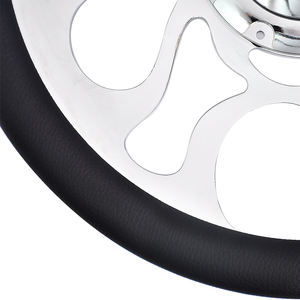 Volante de Coche Clásico Retro de Cuero de 350 mm con Nueve Orificios, Volante de Alta Calidad con Diseño de Llama, Fabricado en Aluminio CNC - Product Image 6