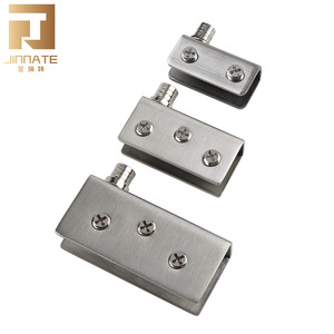 Jinnate Stainless Steel Glass Door Clips For <b>Cabinet</b> Display Case Hinges Minimalist Design Easy Installation - Product Image 1
