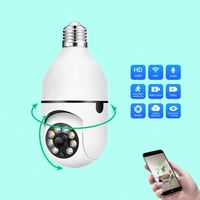 Kamera CCTV Wifi IP PTZ Bohlam Lampu Panoramic 360 720p Full Color dengan Dudukan Lampu E27 Grosir Murah
