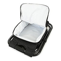 Chaise pliante d'extérieur à cadre métallique avec tissu Oxford 600D - Chaise portable pour le camping, la pêche et la plage avec sacs isothermes