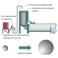 Machine à fabriquer de la mousse de polystyrène, machine à fabriquer des billes d'expansion EPS, certifiée CE