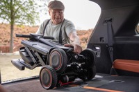 Scooter de mobilité pliable intelligent en alliage d'aluminium portable pour seniors avec déverrouillage NFC, mode chariot, surveillance de sécurité, autonomie de 13 km