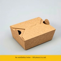 Emballage à emporter personnalisé de qualité alimentaire recyclable en papier kraft pour hamburger, sandwich, aliments frits