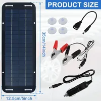 Kit de panneaux solaires 12V 22% d'efficacité IP65 étanche 35x12.5cm, chargeur solaire d'entretien portable haute efficacité 20% de conversion pour voiture