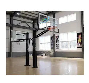 Sıcak satış içbükey kutu tipi standart ayarlanabilir basketbol potası standı ekipmanları temperli cam Backboard ile