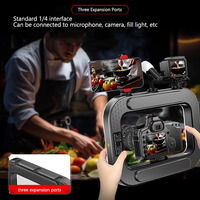 Anneau Lumineux LED Rechargeable Amélioré 8000 mAh 20 W pour Téléphone, Selfie, Vidéo et Streaming en Direct, Trépied pour Studio Photo de Smartphone