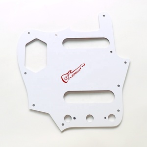 Golpeador de guitarra de plástico estilo <span class=keywords><strong>Jaguar</strong></span> de 3 capas para tortuga con Color rojo/marrón tortuga 10 agujeros para guitarras eléctricas personalizadas - Product Image 6