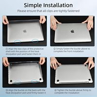Housse de protection rigide en plastique transparent mat givré pour ordinateur portable pour MacBook Air Pro 13 13.6 14 14.2 15 15.3 16 16.2 pouces M1 M2 M3 M4