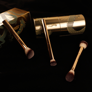 Set Kuas Makeup Kustom Seri Naga dengan Silinder dan Kotak Bulu Vegan Set Kuas Kosmetik Mewah - Product Image 2