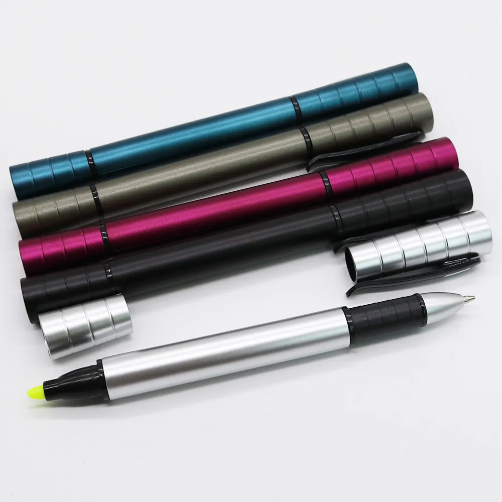 zweikopf Werbe-Kugelschreiber-Marker-Sprühlstift Kunststoff-Markierstift mit Kundenlogo