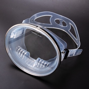 <span class=keywords><strong>Masque</strong></span> de plongée sous-marine ovale rond à large champ de vision, en verre trempé, pour la plongée en apnée et la pêche sous-marine - Product Image 1