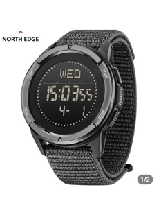 นาฬิกาอัจฉริยะ North Edge ALPS รุ่นล่าสุด สำหรับกิจกรรมกลางแจ้ง กันน้ำ 50 เมตร สำหรับผู้ชายและผู้หญิง พร้อมเข็มทิศ นาฬิกาดิจิตอล สายคาร์บอนไฟเบอร์ - Product Image 3