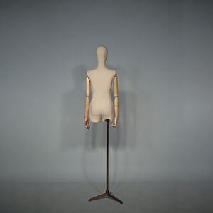 Robe de <span class=keywords><strong>Mannequin</strong></span> femme en tissu, <span class=keywords><strong>couture</strong></span>, lin, ajustable, avec tête, bras en bois - Product Image 2