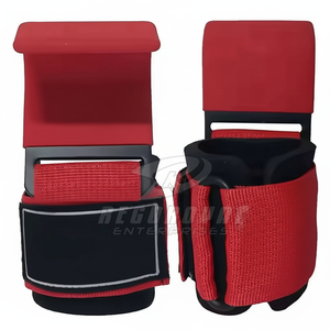 Venta al por mayor de ganchos de levantamiento de pesas con correas de mano Durable Pull Up Gym Training Ganchos de mano para entrenamientos de fuerza - Product Image 1