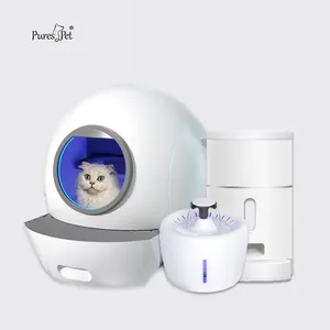 Purespet Slimme Drie Broers Automatische Kattenbak Toilet Max Oversized Kattenbakvulling Zelfreinigende Kattenbak