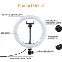 Lampu Cincin LED Selfie 18 inci Terlaris untuk Live Game Tiktok Makeup Video Kecantikan dengan Tripod 2.1m