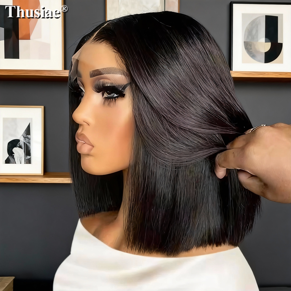 วิกผมบ็อบลูกไม้ด้านหน้าทำจากผมมนุษย์ - สีธรรมชาติ