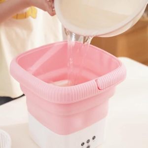 Mini Lavadora Portátil Totalmente Automática de Carga Frontal, Eléctrica, con Fuente de Alimentación Manual, para Uso Doméstico, Enchufe Estadounidense, Carcasa de Plástico - Product Image 2