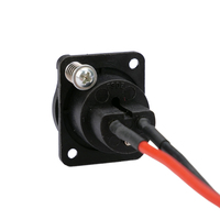 Terminal Pengisian Daya Panel Mount XLR 2/3 Core dengan Kabel Pra-Kabel dan Tutup Anti Debu Tahan Air untuk Sirkuit Pengisian Daya EV Kecepatan Rendah