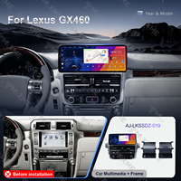 Kit de navigation automobile OLED 12,3 pouces avec écran tactile Android OS, support stable gris fer, compatible LHD/RHD pour Lexus GX460