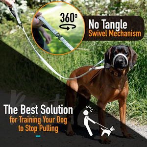 Guinzaglio per Cani a Forma di 8 con Meccanismo Anti-Groviglio, Anti-Trazione, con Supporto Nasale Imbottito - Product Image 3