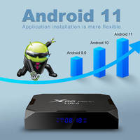 Boîtier TV ultra intelligent X96Max Plus Android 11 Amlogic S905X4 4 Go 64 Go 8K AV1 BT Quad Core 8K prise en charge 4 Go 32 Go décodeur 1 an