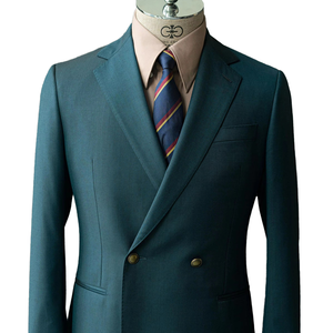 <span class=keywords><strong>Costume</strong></span> <span class=keywords><strong>Homme</strong></span> Formel Vert Foncé Coupe Slim Longueur Régulière Ensemble Complet 2 Pièces Blazer Pantalon de Luxe <span class=keywords><strong>Chic</strong></span> - Product Image 4