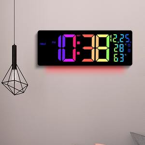 Nuevo Reloj de Pared Electrónico Digital con Pantalla Grande, Temperatura, Luz de Fondo LED RGB de Neón Gigante, Calendario, Día y Luz Nocturna - Product Image 5