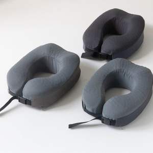 Almohada de <span class=keywords><strong>Viaje</strong></span> de Espuma Viscoelástica de Lujo, Elegante, Gris, Suave y Transpirable, para un Descanso Confortable en Vuelos Largos, Viajes por Carretera y Viajes - Product Image 2