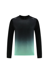 T-shirt de sport à manches longues, hauts athlétiques respirants à col rond à séchage rapide, t-shirts décontractés pour la course à pied, l'entraînement et la remise en forme - Product Image 2