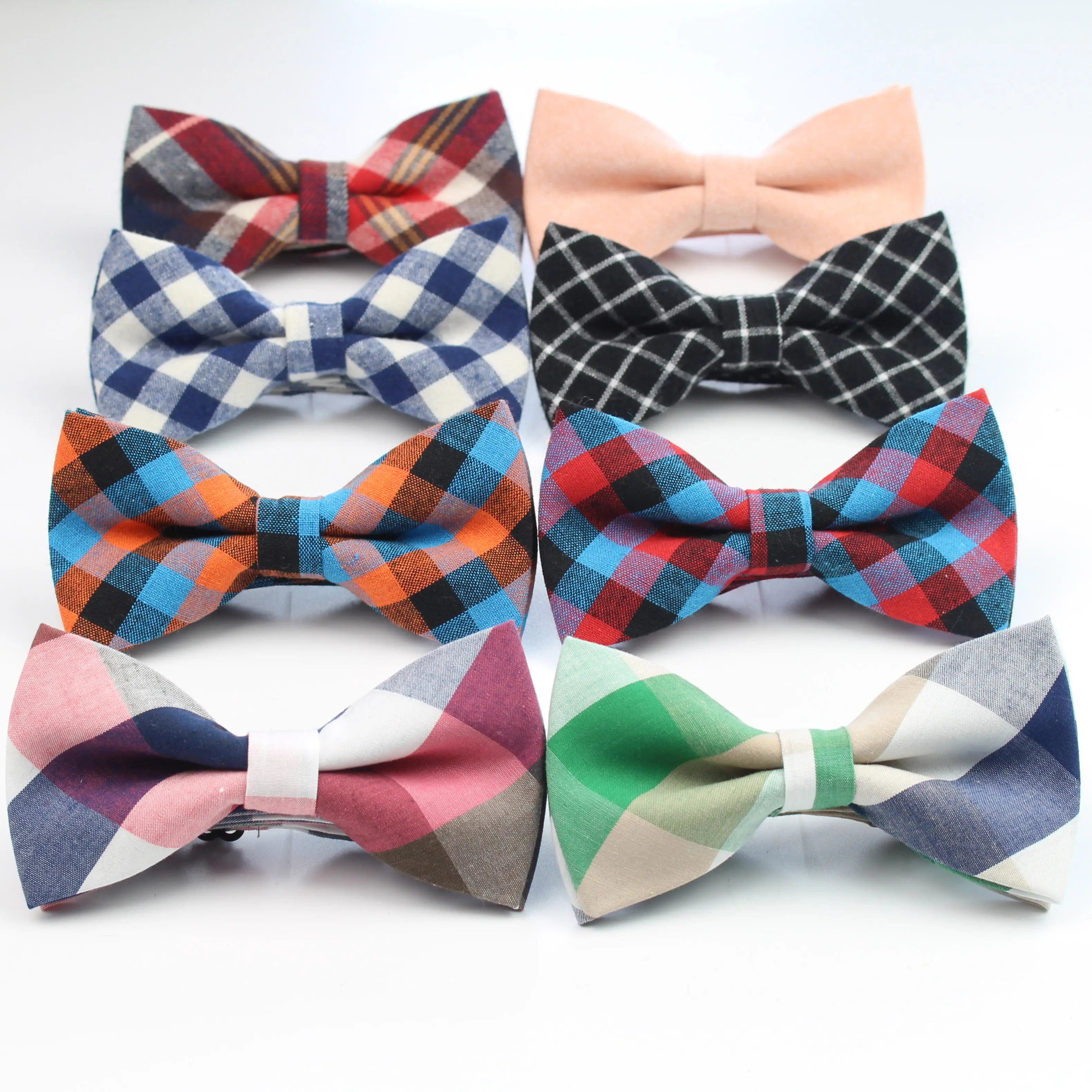 Mannen Vlinderdas Plaid Stijl Katoen Bowtie Casual Gravata Borboleta Vlinder Tartan Strip Kleurrijke Banden