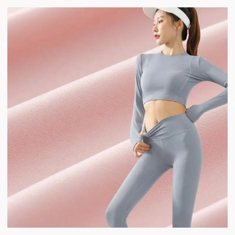 Prêt à expédier tissu de yoga en polyester spandex extensible dans les quatre sens mat teint en couleur unie pour legging de yoga vêtements de sport