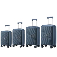 Lot de 4 valises de voyage en PP, avec roulettes universelles et serrure à combinaison, tailles 20, 24, 28, 32 pouces – Vente en gros usine