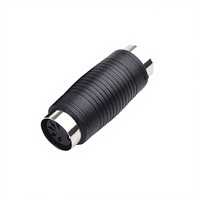 Adaptateur coupleur MIDI DIN 5 broches avec inverseur de genre, câble auxiliaire pour home cinéma et ordinateur, gaine PVC, 20 cm