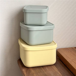 Food Grade Silicone Bento <b>Lunch</b> <b>Box</b> New Style Wholesale Collapsible Eco-friendly Leakproof Reusable <b>Kids</b> Food Storage - Product Image 3