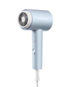 Set Asciugacapelli Pieghevole CONFU per Hotel e Viaggi, 1100W Alta Potenza, Temperatura Costante, Cura dei Capelli, Blu Joy - Product Image 3