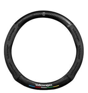 Couverture de volant de voiture EV en cuir antidérapant pour Volkswagen ID.3 ID 4 <span class=keywords><strong>2023</strong></span> 2021 ID6 Crozz/PRO, accessoires en Fiber de carbone, nouveauté 2022 - Product Image 1