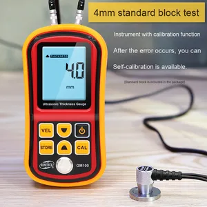 Jauge d'épaisseur numérique Portable GM100 testeur de plaque d'<span class=keywords><strong>acier</strong></span> métallique à ultrasons plastique ABS mesures en déplacement - Product Image 3
